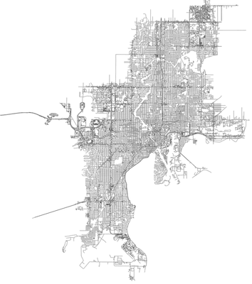 Tampa United Stated street road map