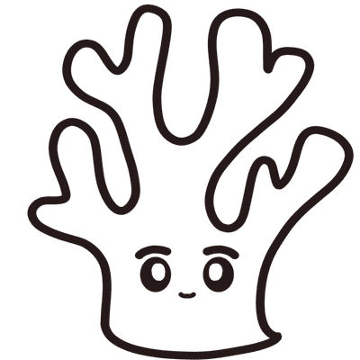 coral line art