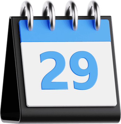 Desk Calendar Showing 29th Day