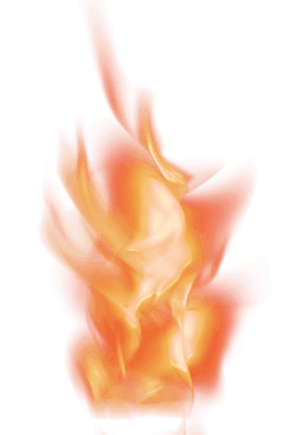 Realistic burning fire flames