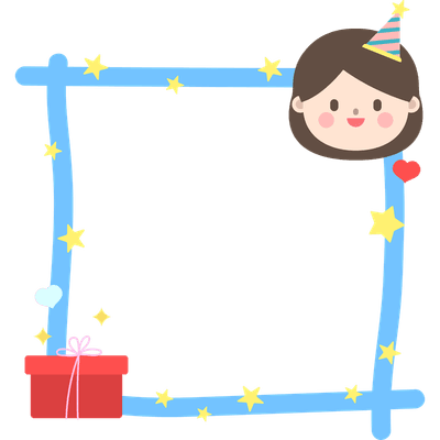 생일 축하 프레임 일러스트. 생일을 축하하는 프레임, 배경 틀 디자인