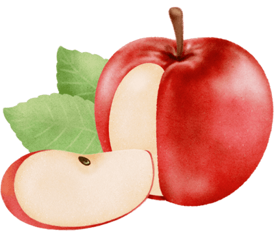 Red Apple illustration paper texture