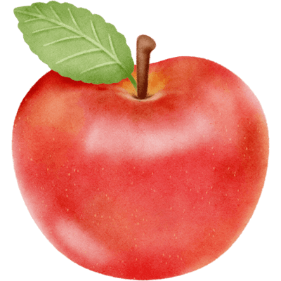 Red Apple illustration paper texture