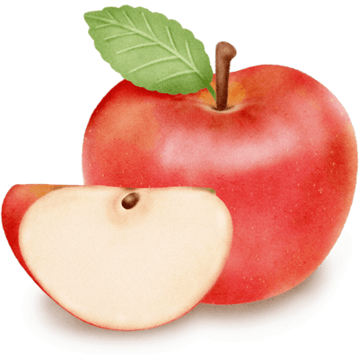 Red Apple illustration paper texture