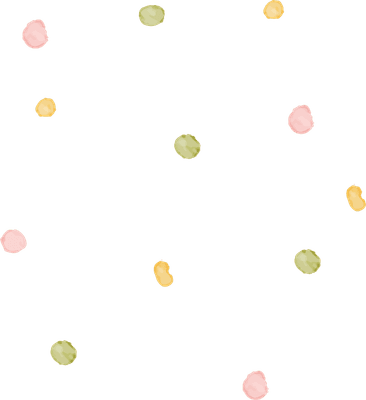 Pastel Watercolor Birthday Clipart Dots