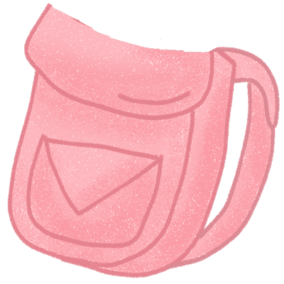 Pink School Backpack Illustration