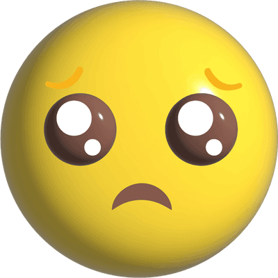 3d cute funny emoji face