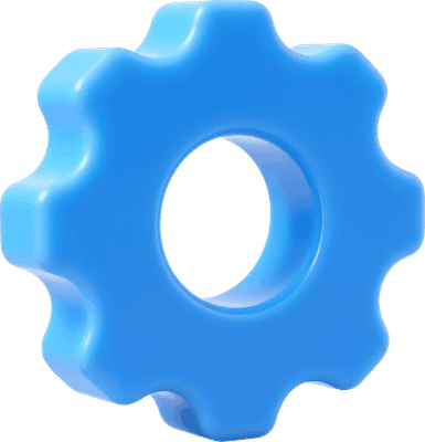 3D gear icon