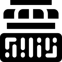 barcode glyph icon. Strong and solid icon for websites and mobile apps.