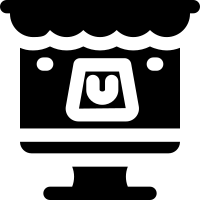 ecommerce glyph icon. Strong and solid icon for websites and mobile apps.