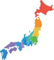 일본지도 일러스트 행정구역 여행지도 컬러