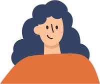 Flat cartoon woman avatar character illustration
