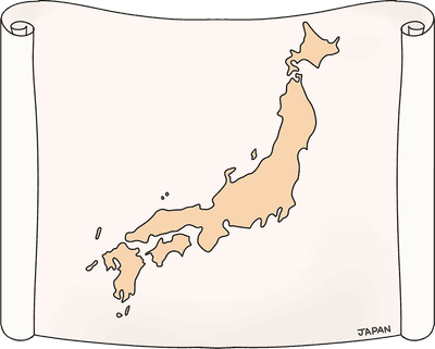 깔끔한 일본 여행지도