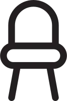 Furniture Flat Set Black Icon