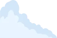 かわいい手描きの入道雲