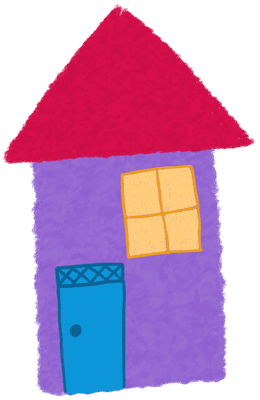Cartoon Red Roof House Illustration