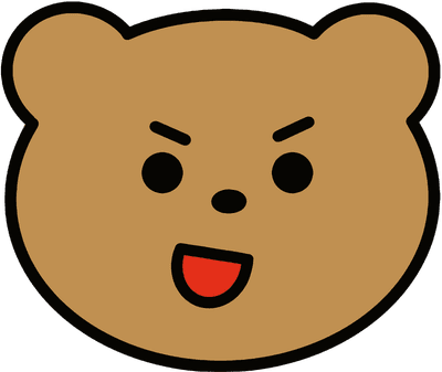 화난 곰 캐릭터