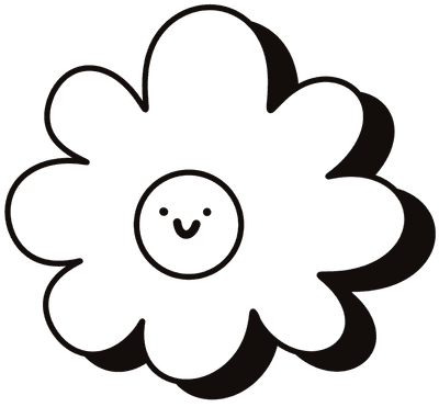 flower. line. doodle. drawing. sketches. flower icon. blank flower. smiley face. cute cartoon.