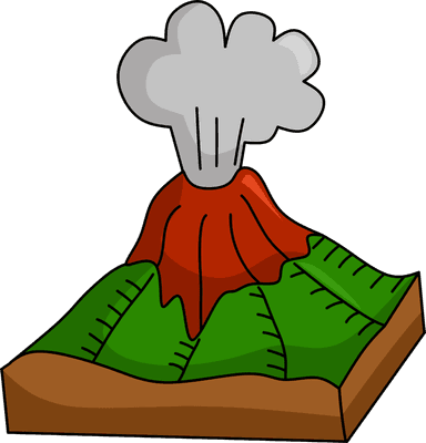 illustration of volcano