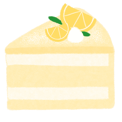 레몬 케이크 조각 일러스트 Lemon Cake Slice Illustration
