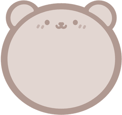 귀여운 곰 캐릭터 메모지