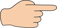 Hand Pointing Right Icon Illustration