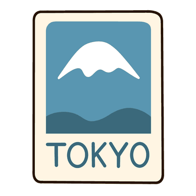 Tokyo Mount Fuji logo on transparent background