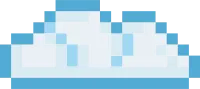 cloud pixel art, sky pixel art