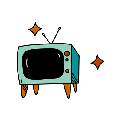 Cartoon Retro Television Illustration