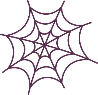 Spider web outline, Halloween cobweb, spooky decoration