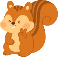 다람쥐-브이-캐릭터-일러스트