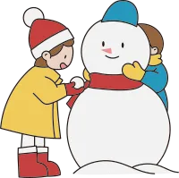 눈사람 만들기 아이들