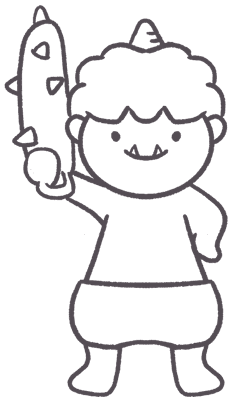 Setsubun coloring page