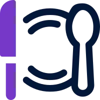 meal dual tone icon. Sleek and modern icon for websites and mobile apps.