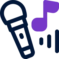 karaoke dual tone icon. Sleek and modern icon for websites and mobile apps.