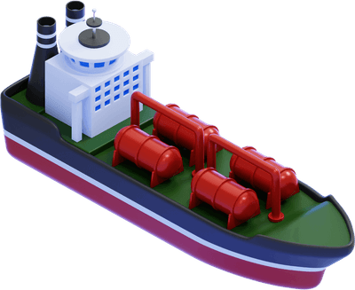 Red Chemical Tanker Ship