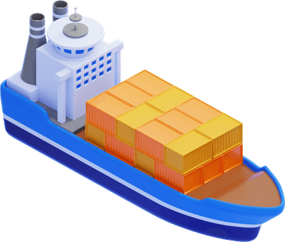 Large Container Ship at Sea