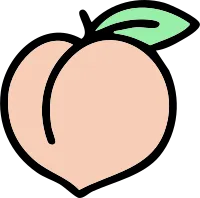 복숭아 일러스트