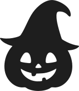 Halloween Pumpkin with Witch Hat