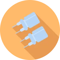 47 - Capacitor  21 - Flat Circle MultiColor Shadow