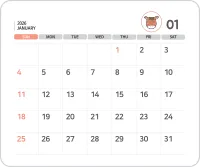 2026-26년-1월_달력-월별달력
