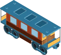 Isometric Train Carriage Illustration