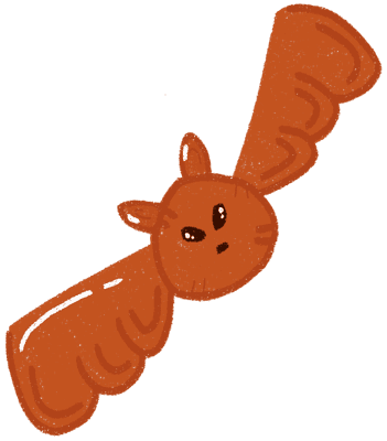 Brown Cute Halloween Bat Cartoon Illustration