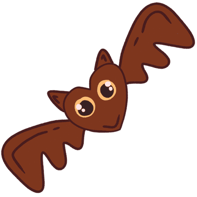 Cute Cartoon Bat Halloween Illustration