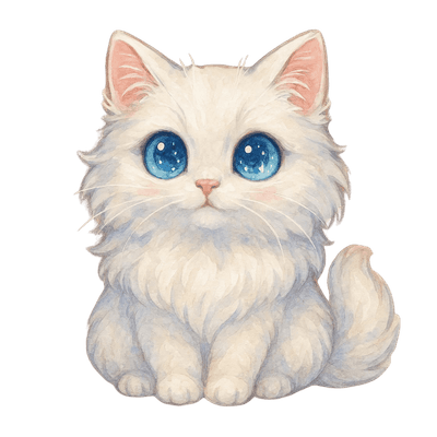 50 cute watercolour Cat breed cliparts
