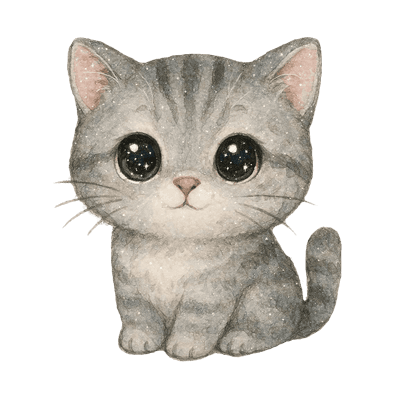 50 cute watercolour Cat breed cliparts