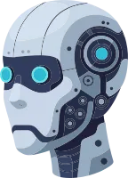 Futuristic humanoid robot head vector design (미래형 인공지능 로봇 머리 벡터 디자인)