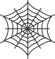 Flat design illustration of a spider web for Halloween decoration 할로윈 장식을 위한 거미줄 평면 디자인 일러스트