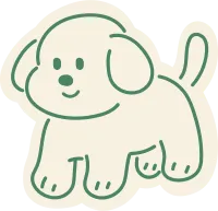 Cute Dog Cartoon. Kawaii Puppy Illustration