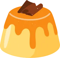 푸딩-카라멜푸딩-디저트-일러스트